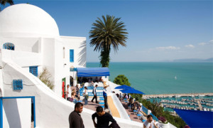 Sidi Bou Said, near Tunis, is one of Tunisia's premier -- and most colorful -- resort towns . Photo from TourismTunisia.com.