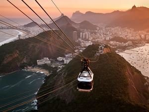 The Sugar Loaf Mountain cable car is an iconic sight in Rio. Photo from riodejaneiro.com.