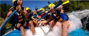 Family river rafting on the American River. Photo from Adventure Connection.